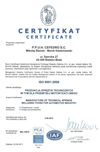 certyfikat cefedro sprężyny
